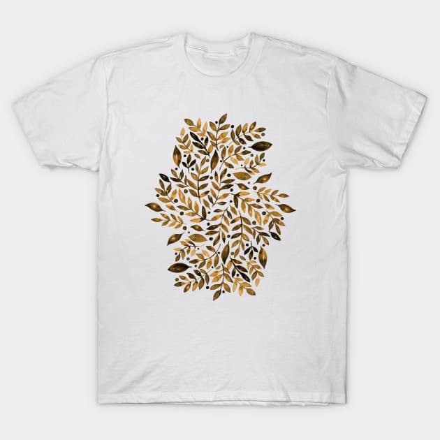 Seasonal branches and berries -  amber T-Shirt by wackapacka